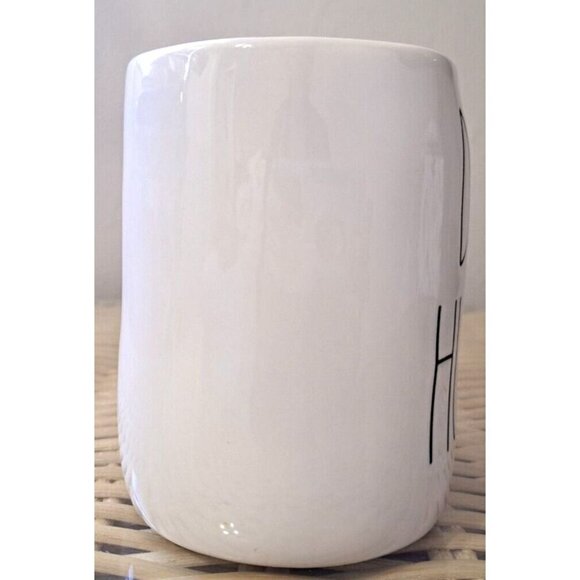 Dunn Hunter Rae Dunn Artisan Collection 20 oz. White Mug Dark Green Lettering - Picture 4 of 7